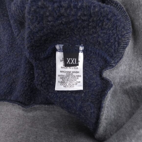 AVIATOR NATION 5 STRIPE HOODIE NAVY Fleece Jacket Athleisure Beachy 90s Y2k XXL - Picture 7 of 8